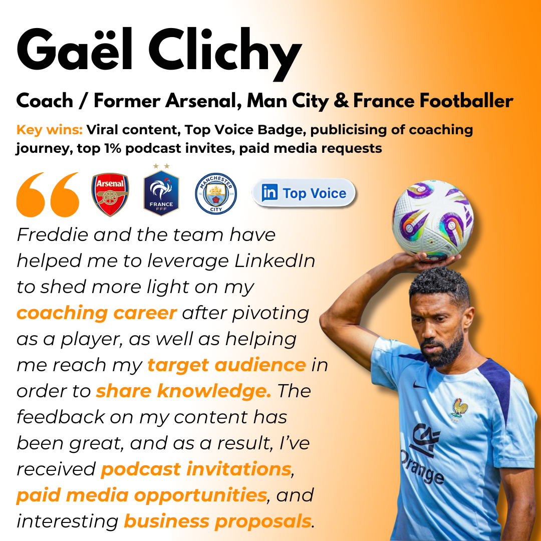 Gaël Clichy testimonial: viral content and podcast invites